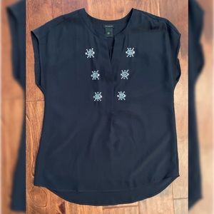 Ann Taylor blouse with beaded accent